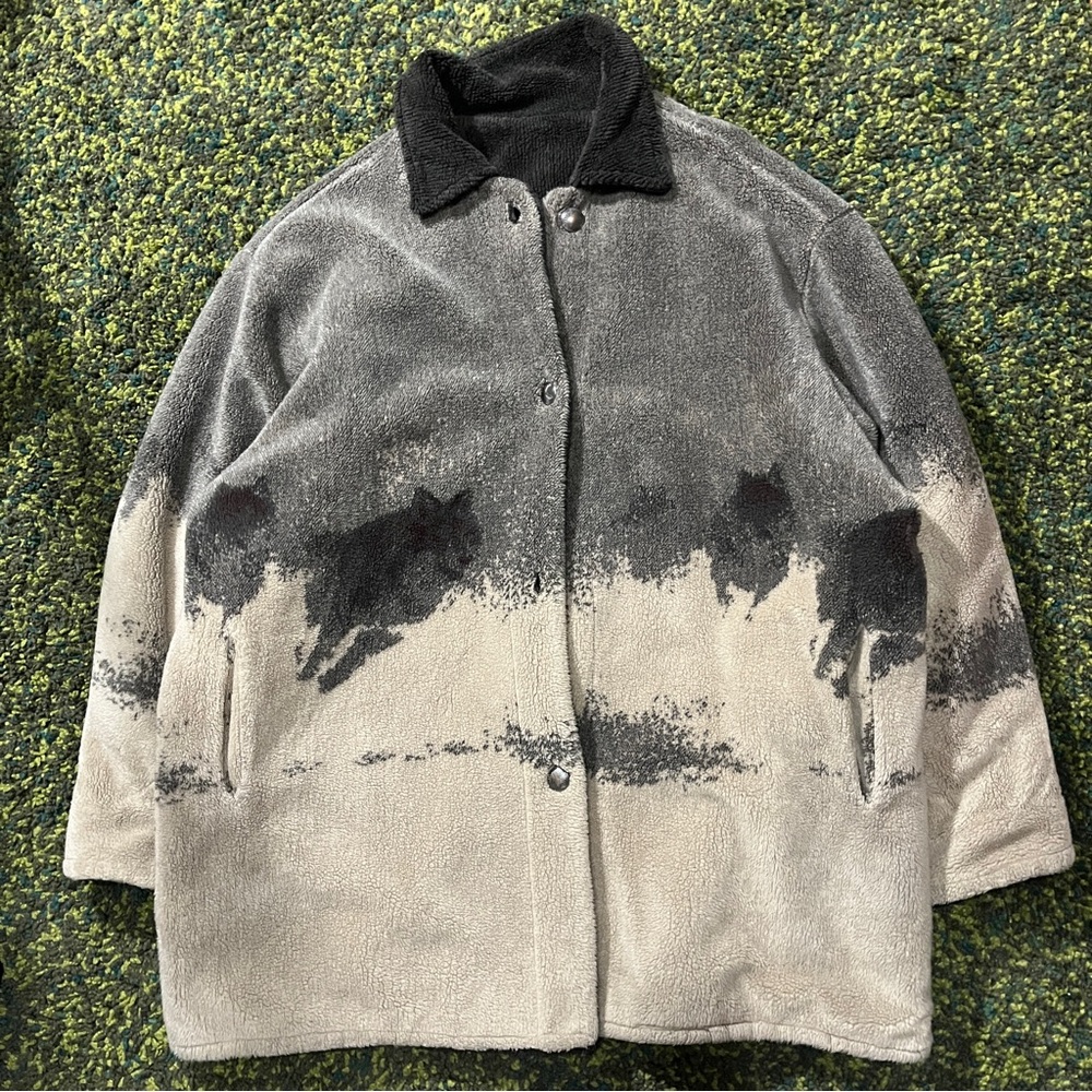 Denali Reversible Wolves Fleece Jacket (fits women’s XL-XXL)